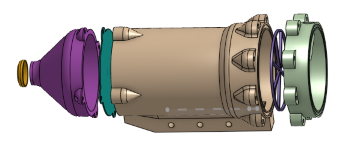 8 magnet thruster CAD model