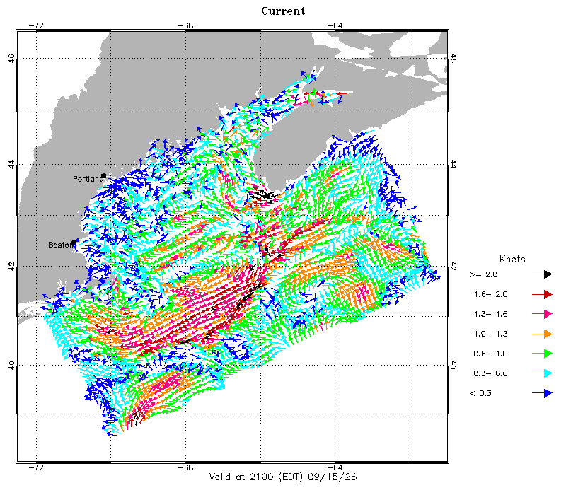 Gulf of Maine tidal currents